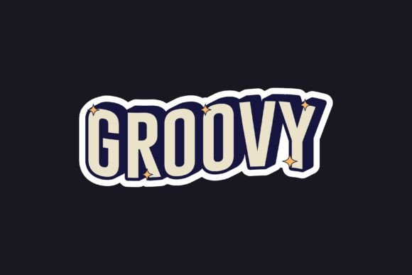 Download Groovy Text with Retro Typography Design - Retro typography design Collection