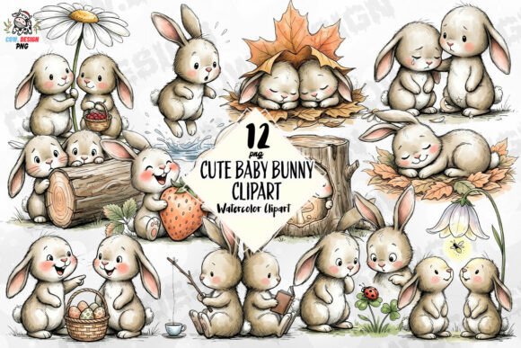 Download Cute Baby Bunny Clipart PNG - Baby bunny clipart Collection