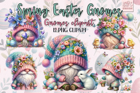 Download Watercolor Spring Easter Gnomes Cliparts - Premium Resources