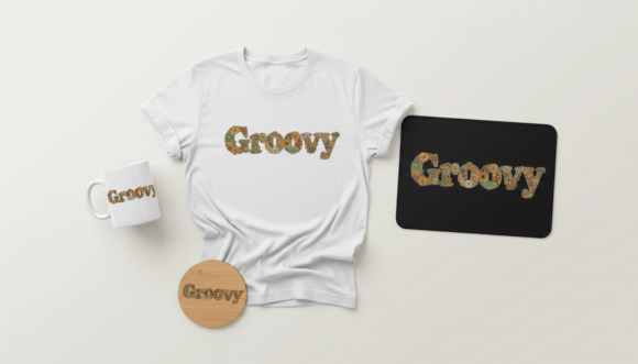 Download Groovy Floral Retro Typography Design - Retro typography design Collection