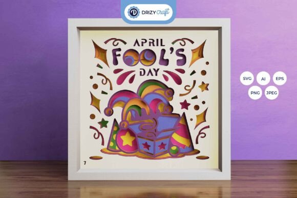 Download April Fools Day 3D Layered Paper Cut - Premium Resources